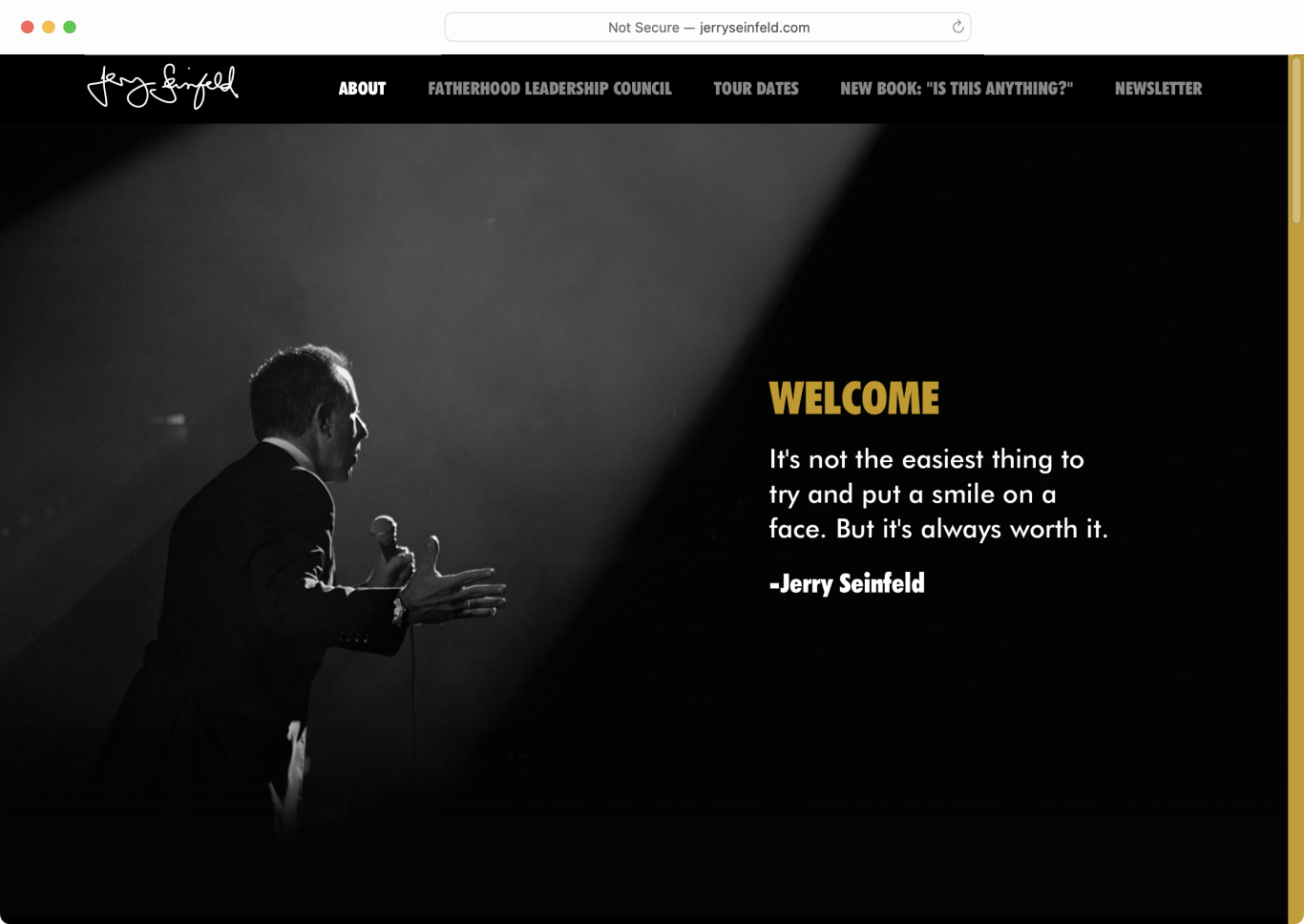 Screenshot of jerryseinfeld.com